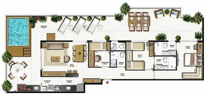 Cobertura, 3 quartos, 161 m² - Foto 10
