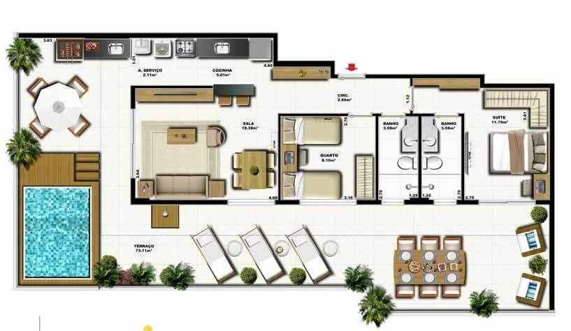 Cobertura, 3 quartos, 161 m² - Foto 11