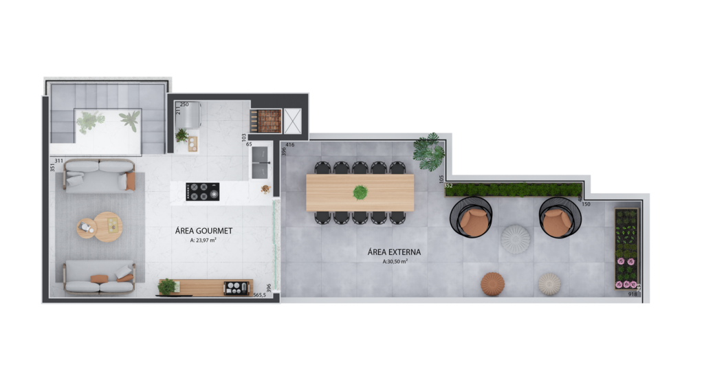 Planta - Planta 05 - 3 dorm 147,92m² - cobertura duplex - superior