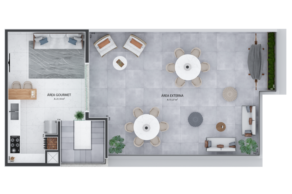 Planta - Planta 07 - 3 dorm 165,05m² - cobertura duplex - superior