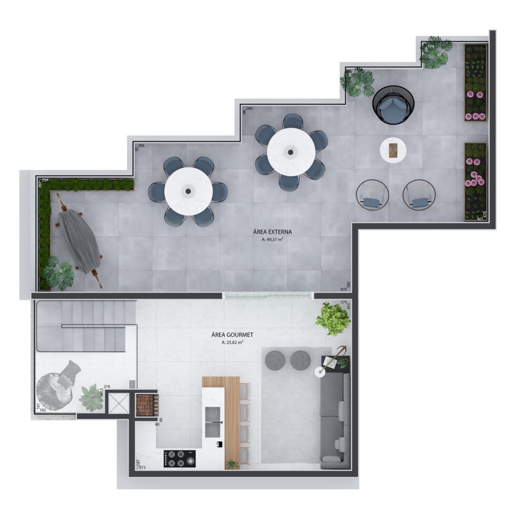 Planta - Planta 09 - 3 dorm 168,29m² - cobertura duplex - superior