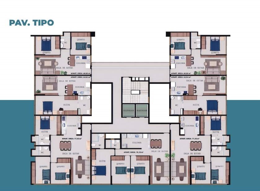 Apartamento à venda com 1 quarto, 44m² - Foto 13