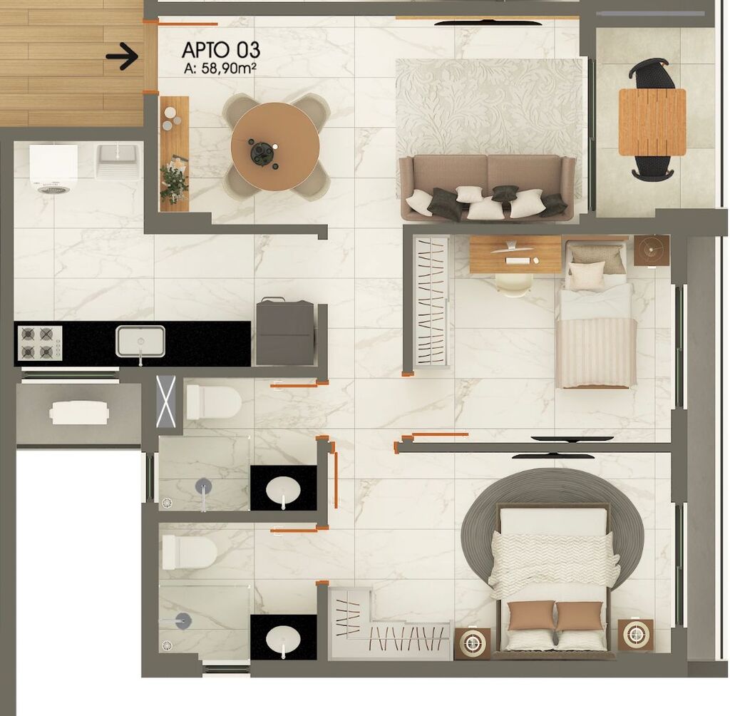 Apartamento à venda com 2 quartos, 97m² - Foto 21