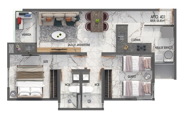 Apartamento à venda com 2 quartos, 159m² - Foto 26
