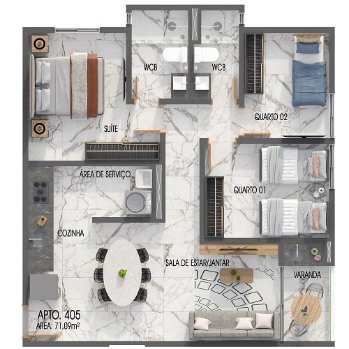 Apartamento à venda com 2 quartos, 159m² - Foto 28
