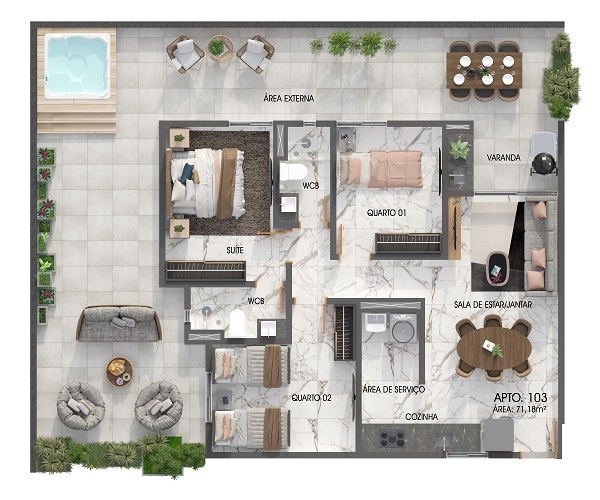 Apartamento à venda com 2 quartos, 159m² - Foto 29