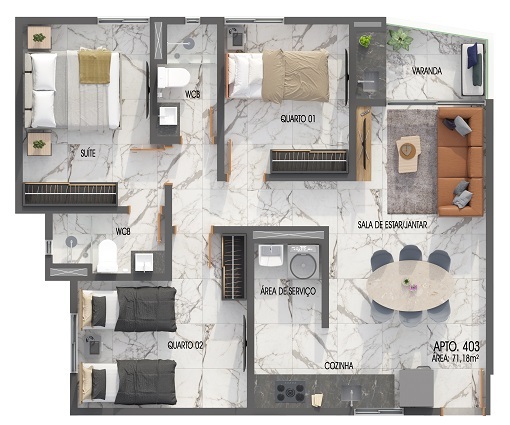 Apartamento à venda com 2 quartos, 159m² - Foto 30