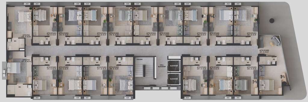 Apartamento à venda com 1 quarto, 34m² - Foto 13