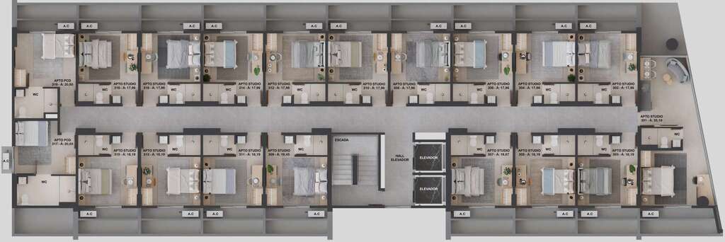 Apartamento à venda com 1 quarto, 34m² - Foto 14