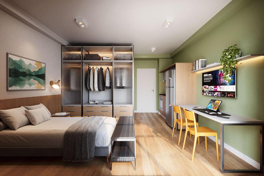 Studio à venda em São Paulo, Butantã, com 1 quarto, 24,53m² - Chaves Imob