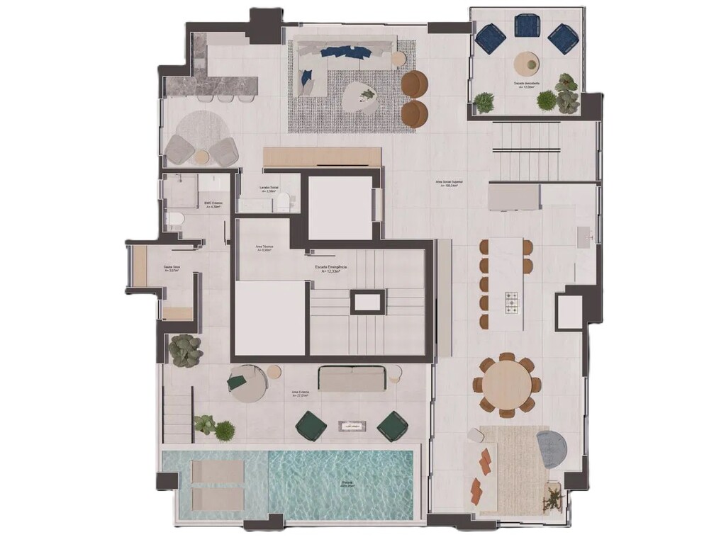 Cobertura, 4 quartos, 392 m² - Foto 53