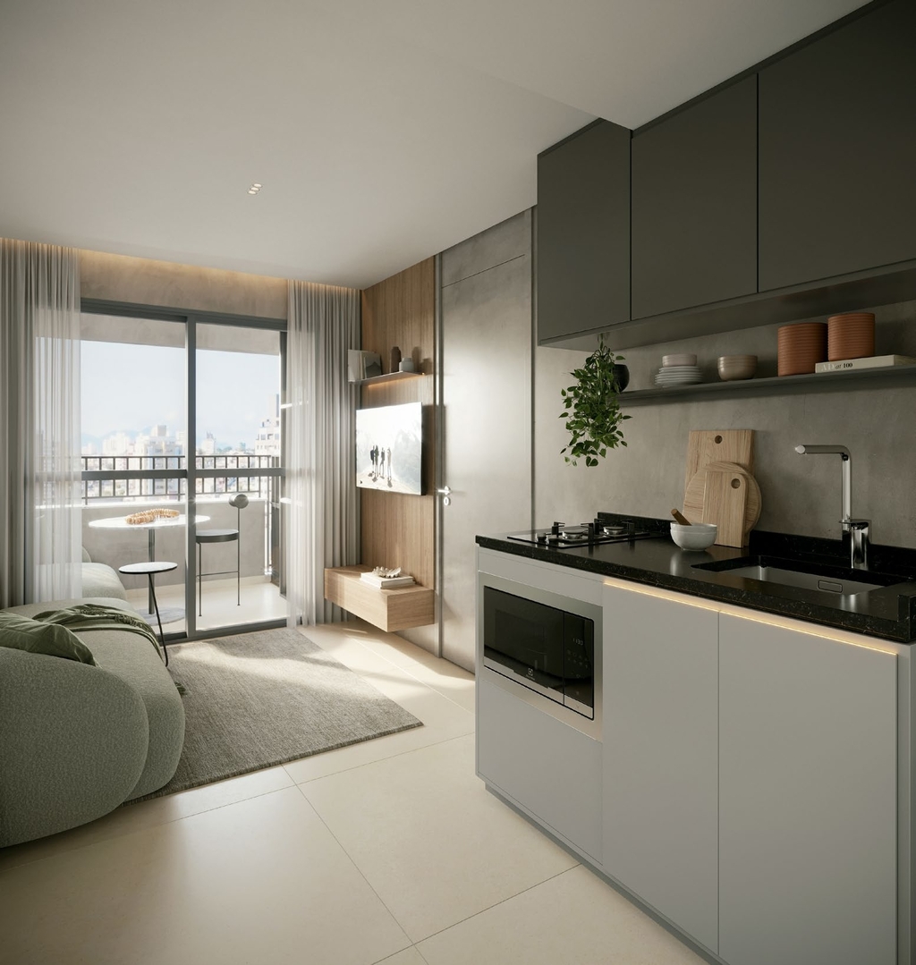 Apartamento à venda em São Paulo, Alto da Boa Vista, com 1 quarto, 30,41m² - Chaves Imob