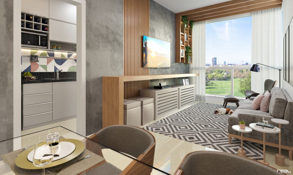 Living - Apartamento à venda em Vila Velha, Jockey de Itaparica, com 2 quartos, 58,6m²