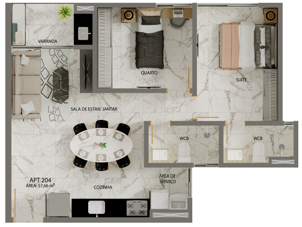 Apartamento, 2 quartos, 57 m² - Foto 21