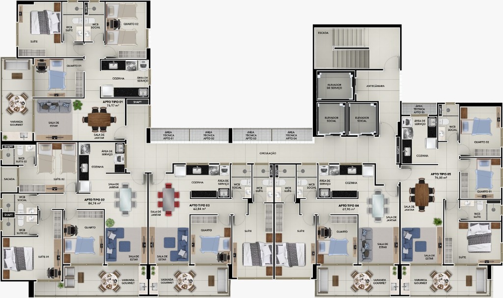 Apartamento à venda com 3 quartos, 76m² - Foto 29