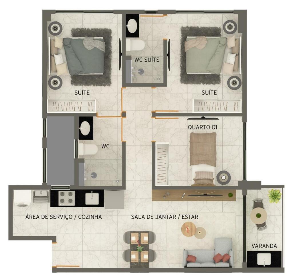 Apartamento à venda com 2 quartos, 53m² - Foto 20