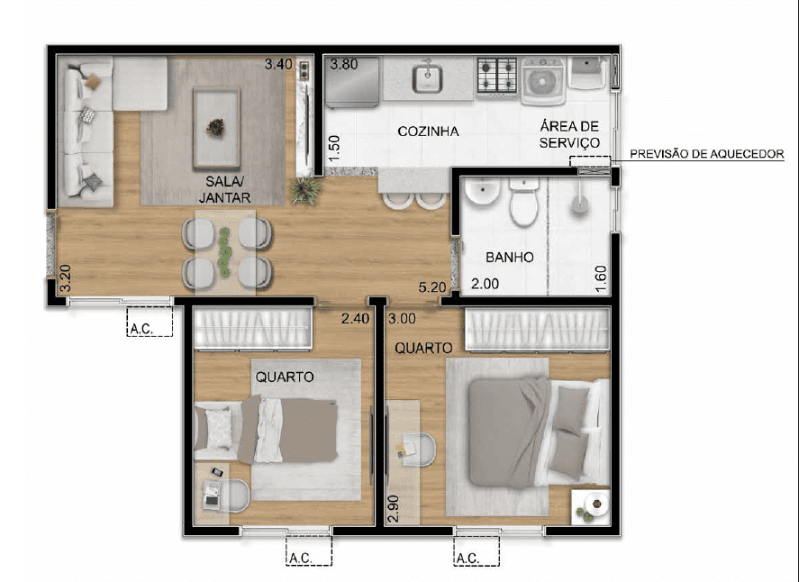 Apartamento, 2 quartos, 62 m² - Foto 14