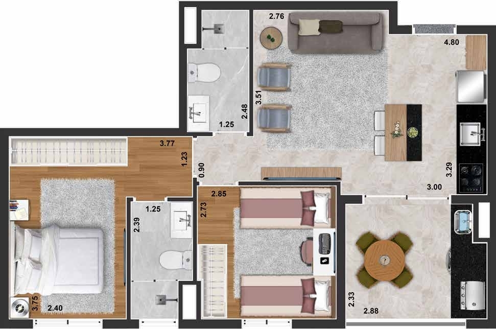 Apartamento, 3 quartos, 65 m² - Foto 24
