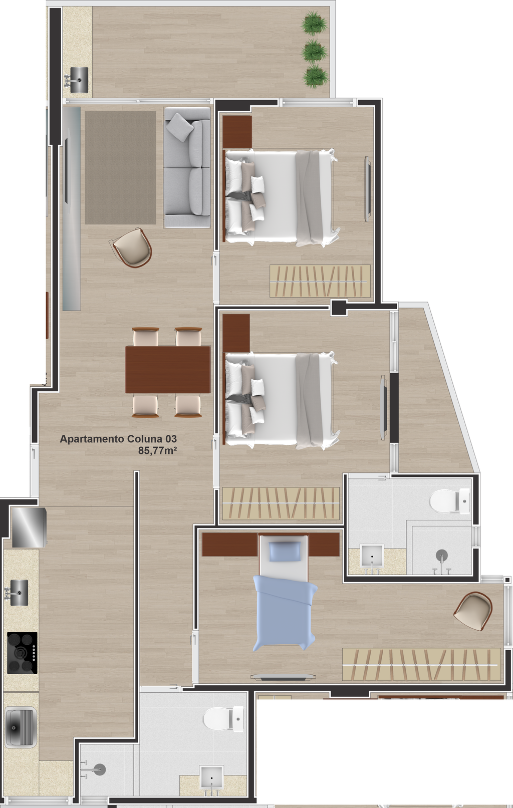 Apartamento à venda com 3 quartos, 76m² - Foto 33