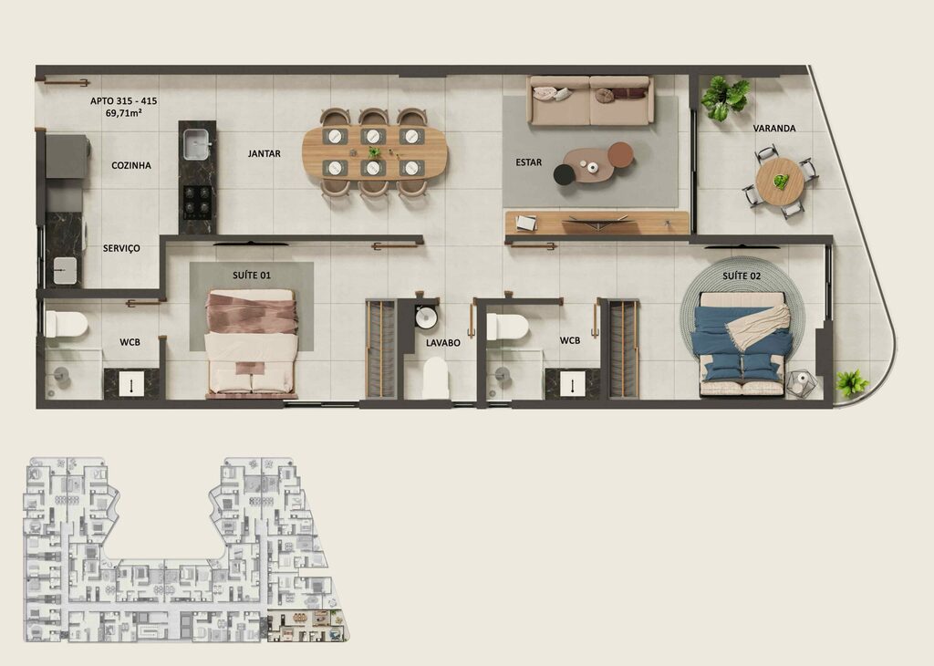 Apartamento à venda com 2 quartos, 69m² - Foto 51