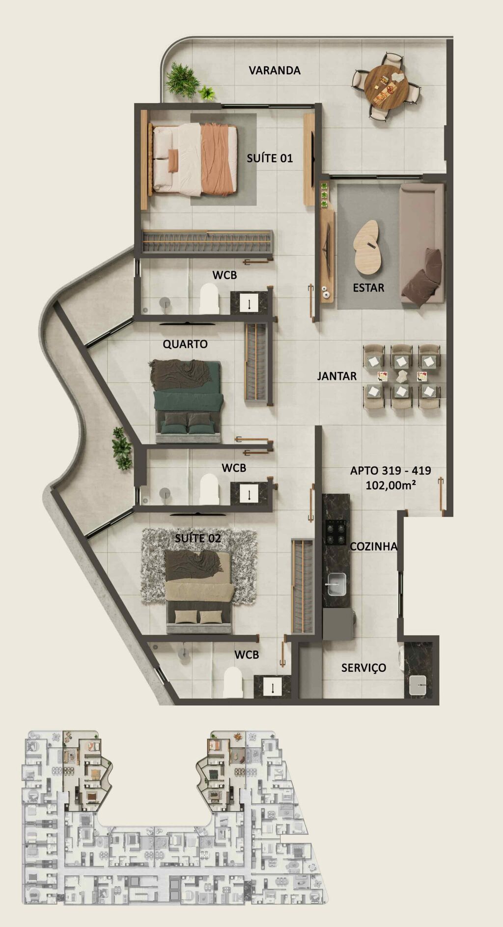 Apartamento à venda com 2 quartos, 69m² - Foto 57