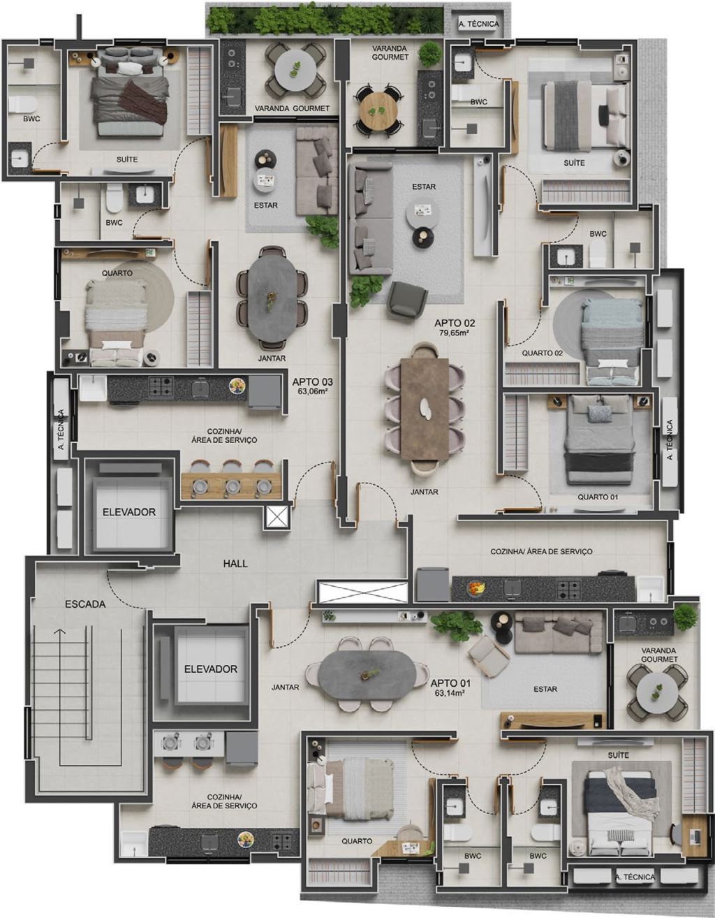Apartamento, 3 quartos, 79 m² - Foto 17