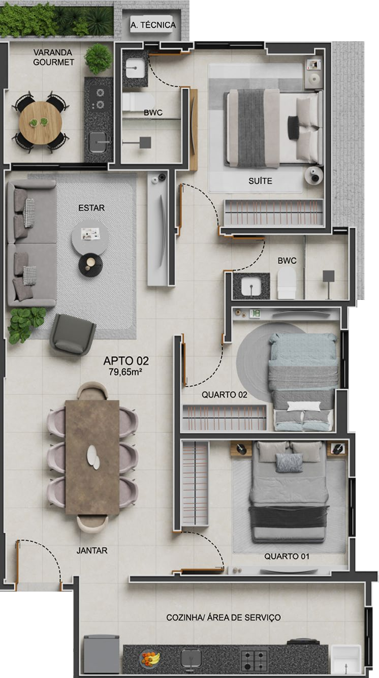 Apartamento, 3 quartos, 79 m² - Foto 20