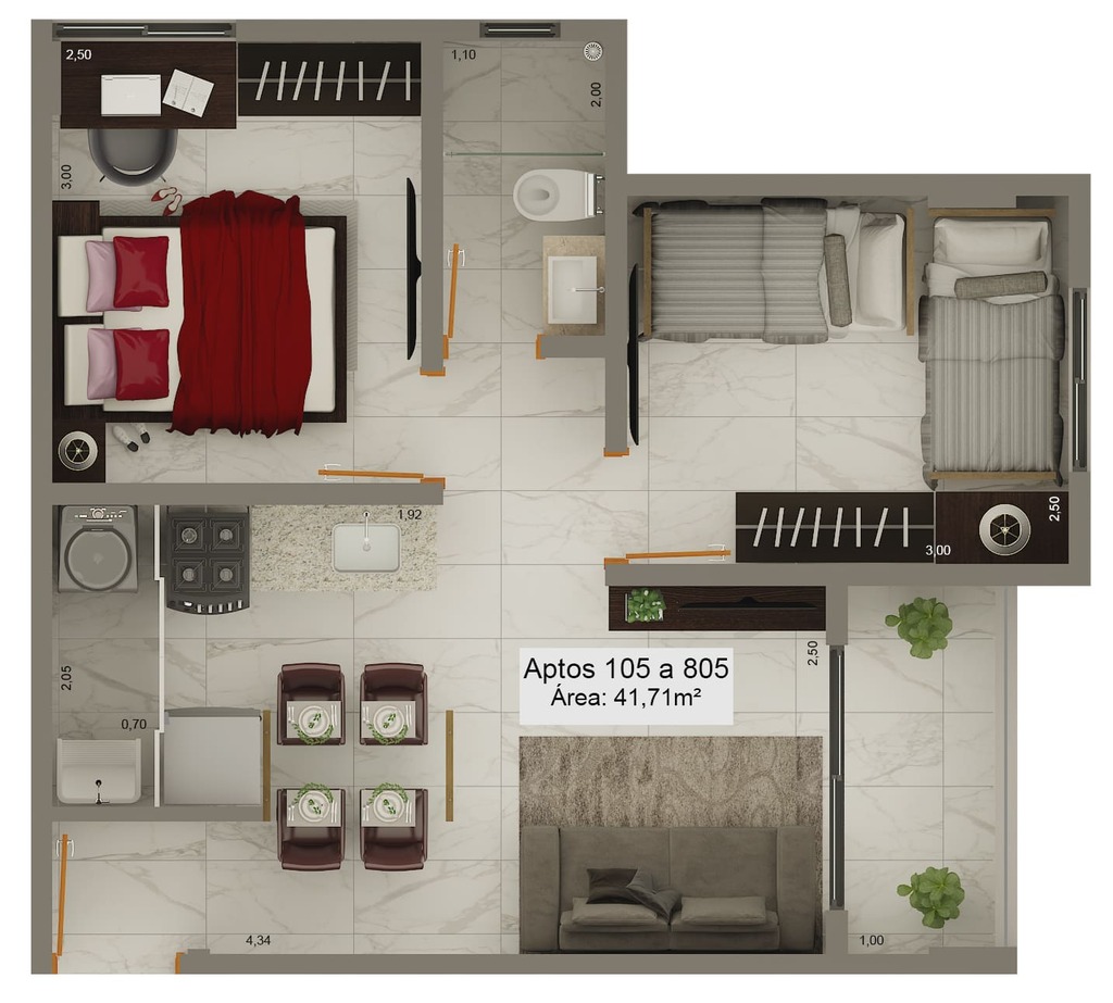 Apartamento à venda com 2 quartos, 46m² - Foto 9