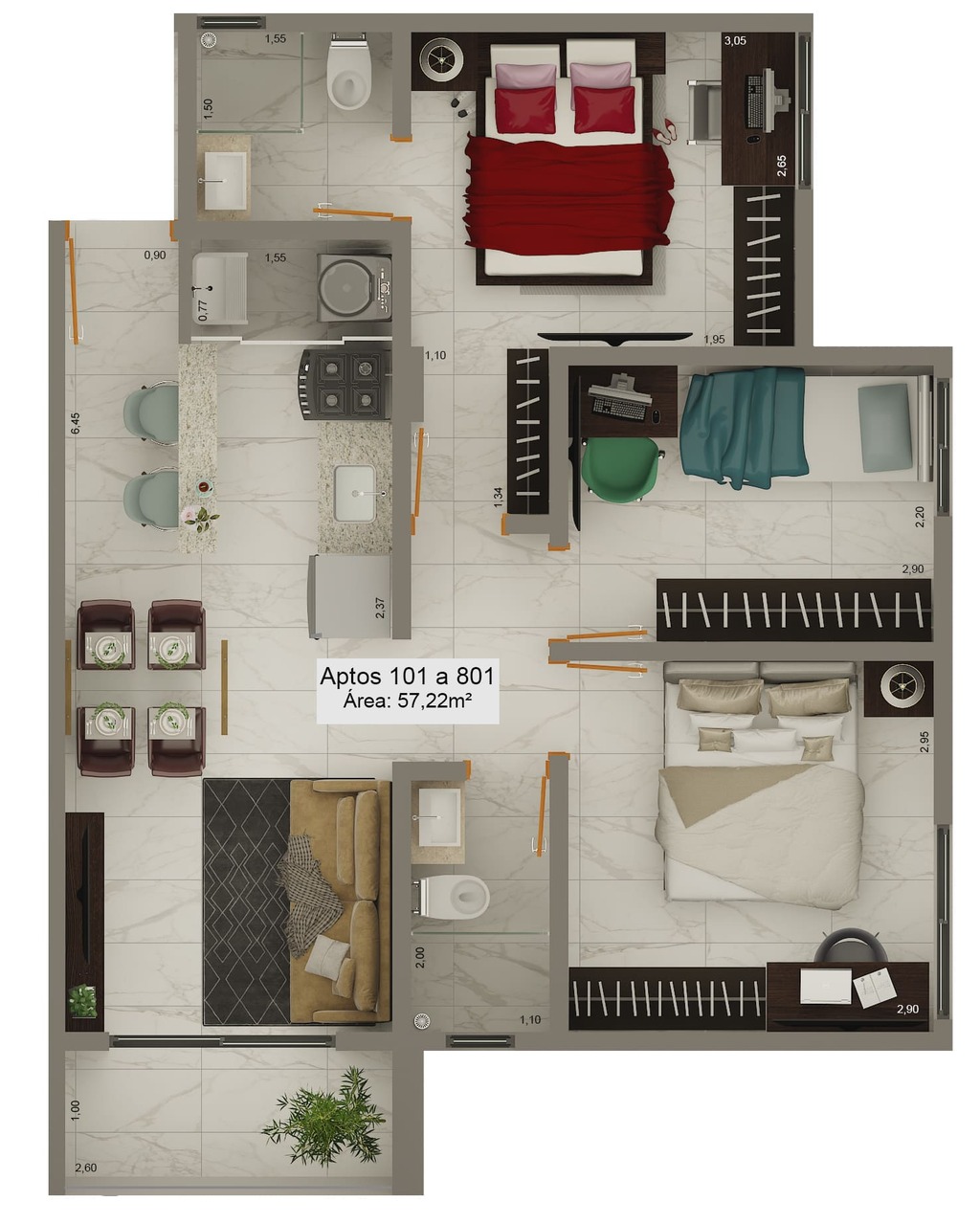 Apartamento à venda com 2 quartos, 46m² - Foto 11