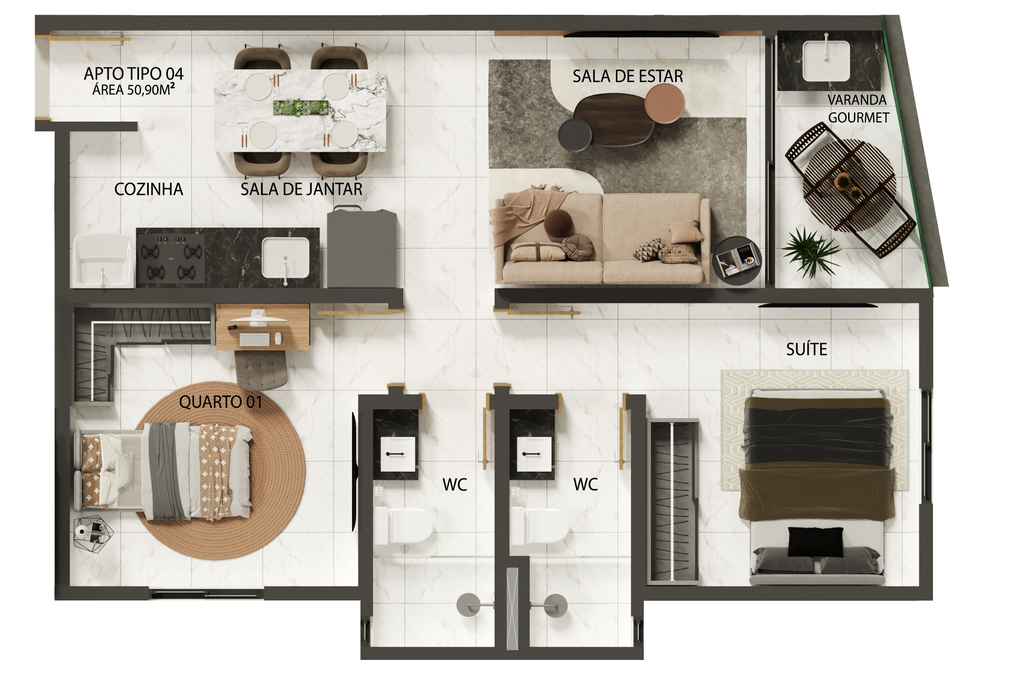 Apartamento, 3 quartos, 68 m² - Foto 22
