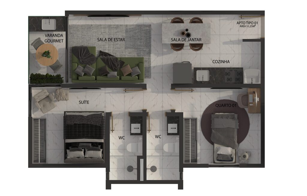 Apartamento, 3 quartos, 68 m² - Foto 23