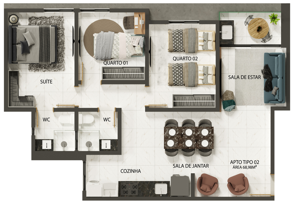 Apartamento, 3 quartos, 68 m² - Foto 25