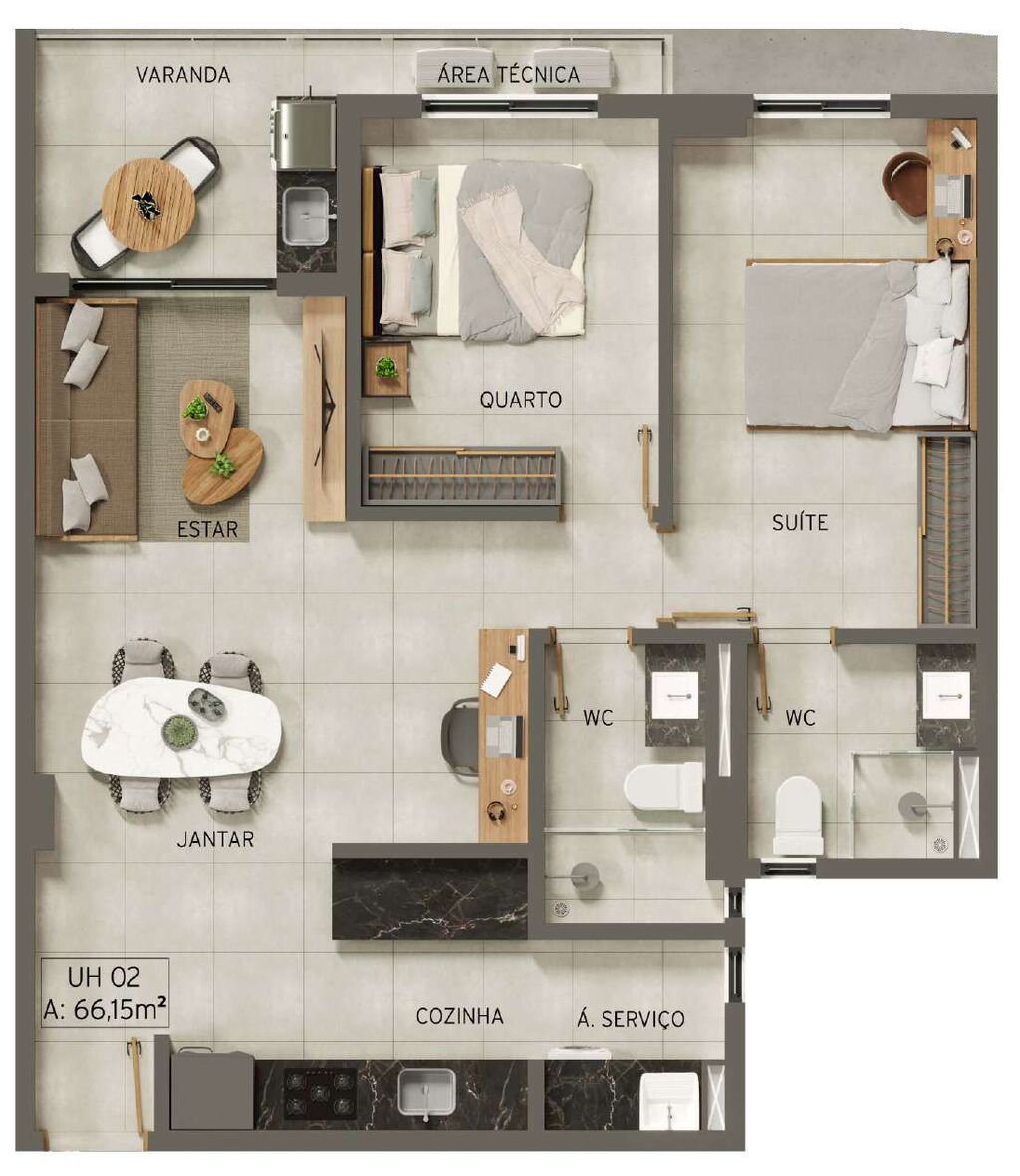 Apartamento à venda com 2 quartos, 61m² - Foto 22
