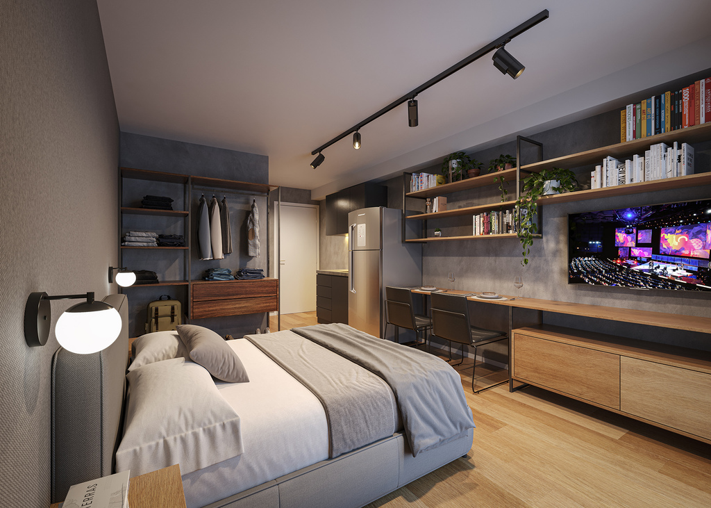 Apartamento Garden à venda em São Paulo, Santa Cecília, com 1 quarto, 24,4m² - Imóveis Magamar