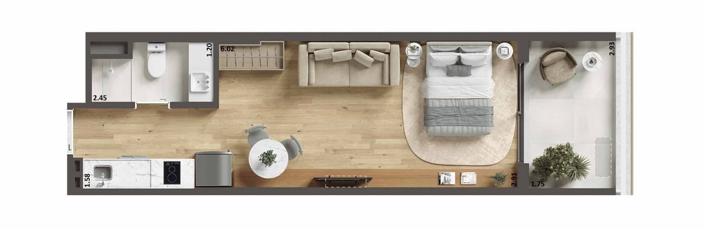 Apartamento à venda com 1 quarto, 39m² - Foto 15