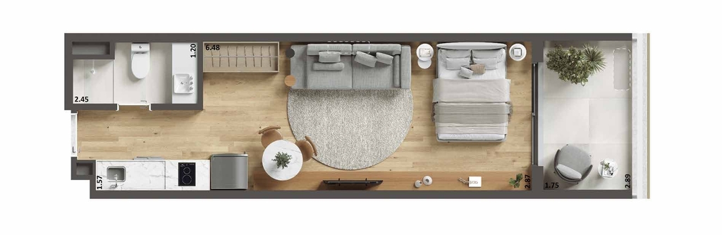 Apartamento à venda com 1 quarto, 39m² - Foto 16