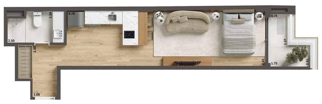 Apartamento à venda com 1 quarto, 39m² - Foto 17