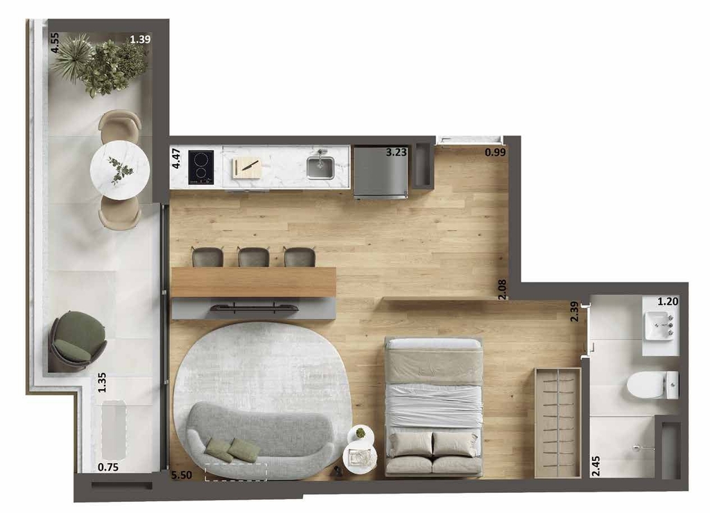 Apartamento à venda com 1 quarto, 39m² - Foto 19