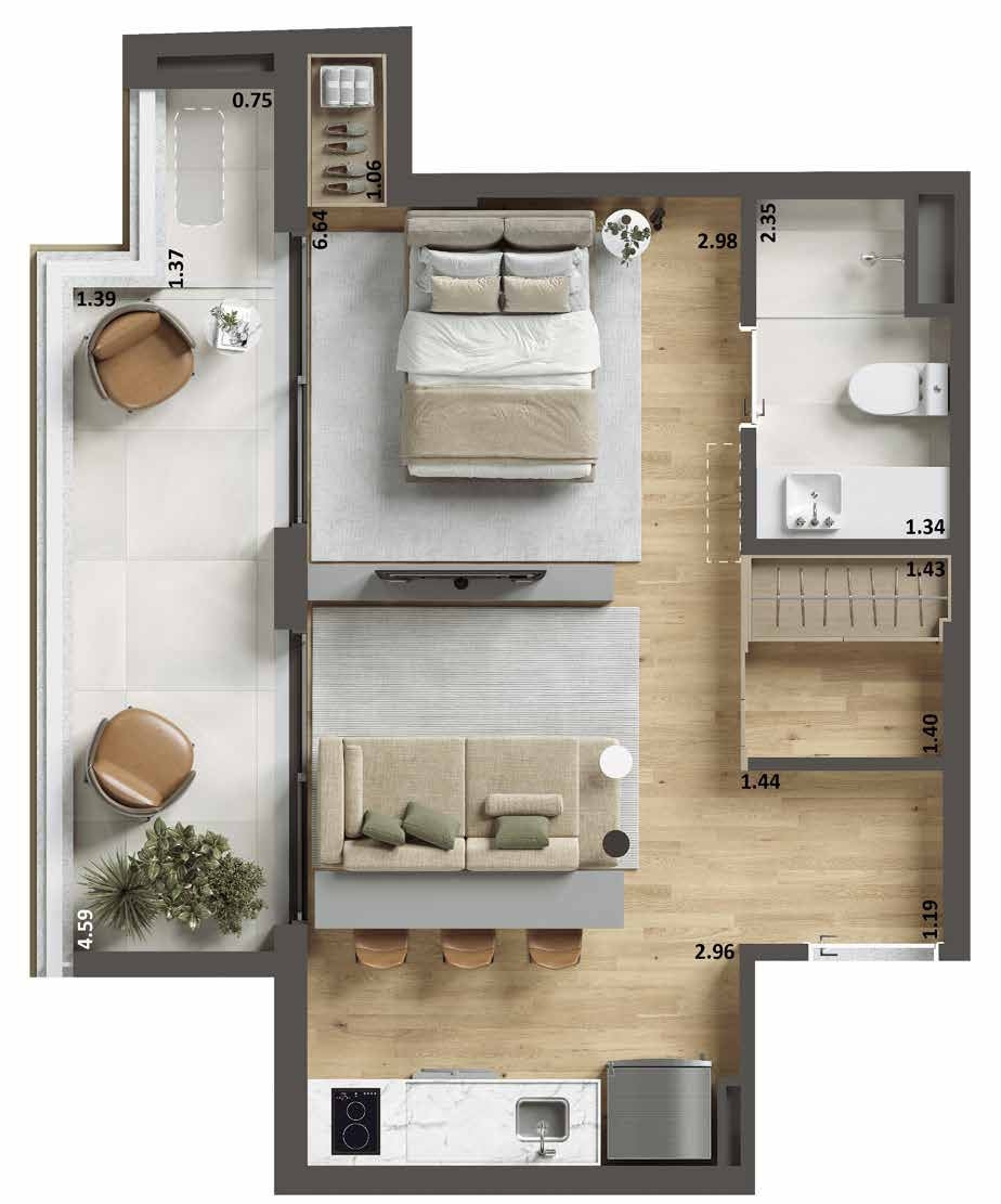 Apartamento à venda com 1 quarto, 39m² - Foto 20