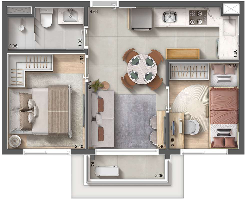 Apartamento, 2 quartos, 38 m² - Foto 25