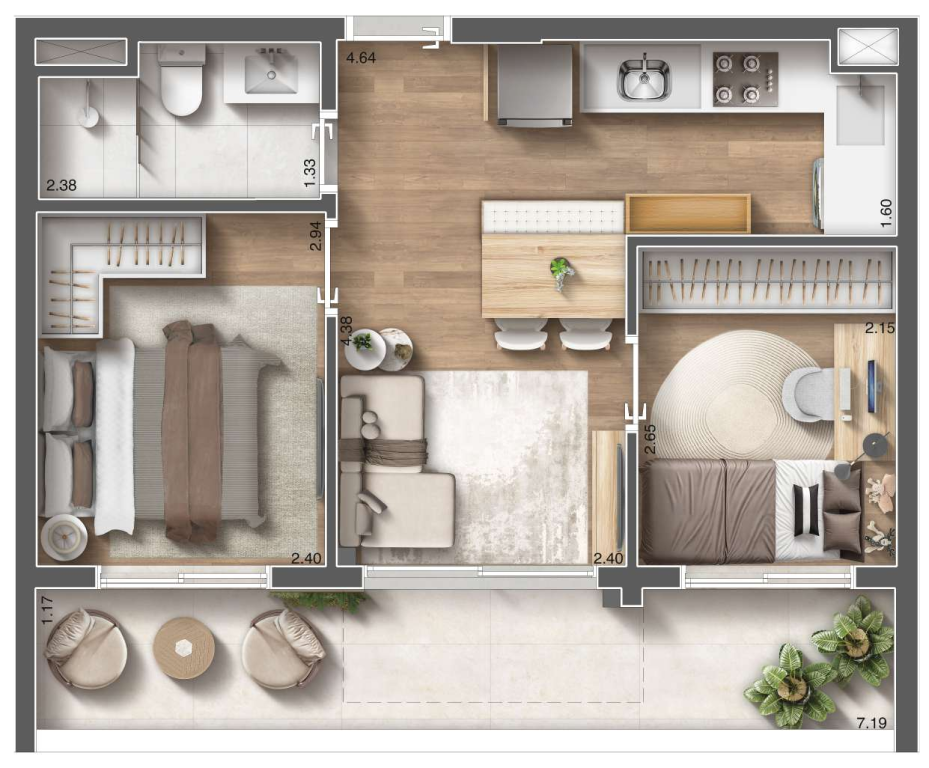 Apartamento, 2 quartos, 38 m² - Foto 26