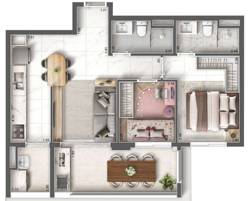 Apartamento, 3 quartos, 78 m² - Foto 35
