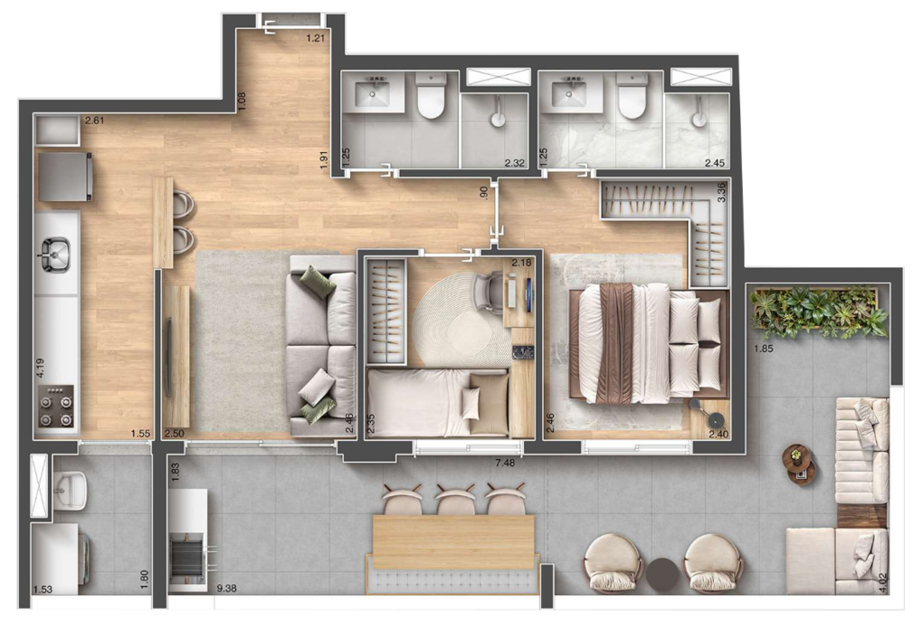 Apartamento, 3 quartos, 78 m² - Foto 36