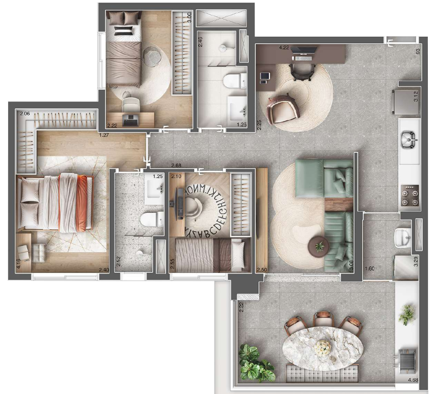 Apartamento, 3 quartos, 78 m² - Foto 37