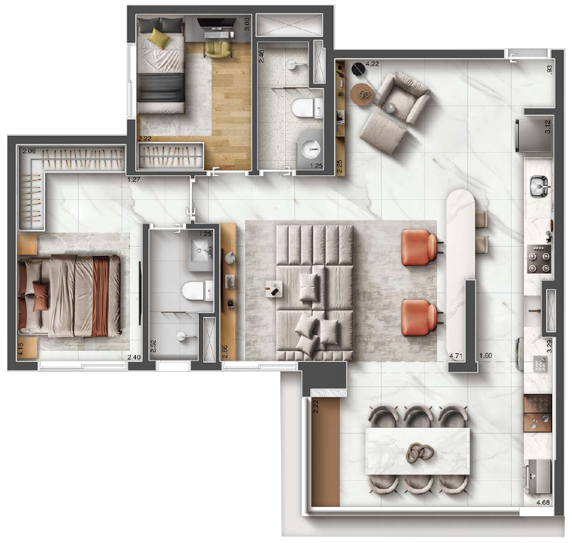 Apartamento, 3 quartos, 78 m² - Foto 38