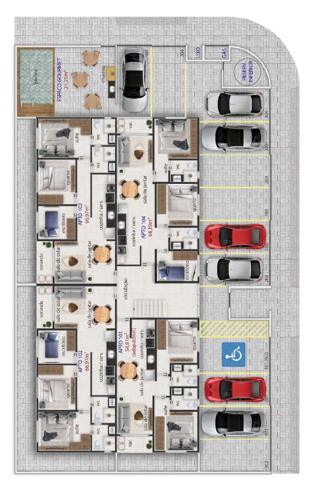 Apartamento à venda com 3 quartos, 64m² - Foto 6