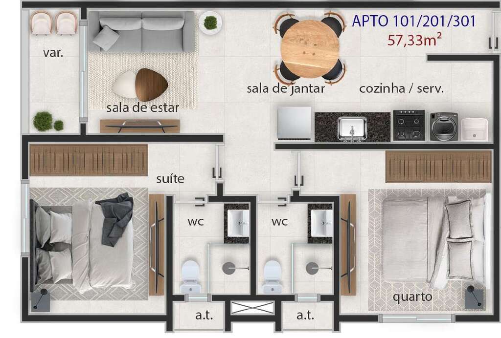 Apartamento à venda com 3 quartos, 64m² - Foto 7