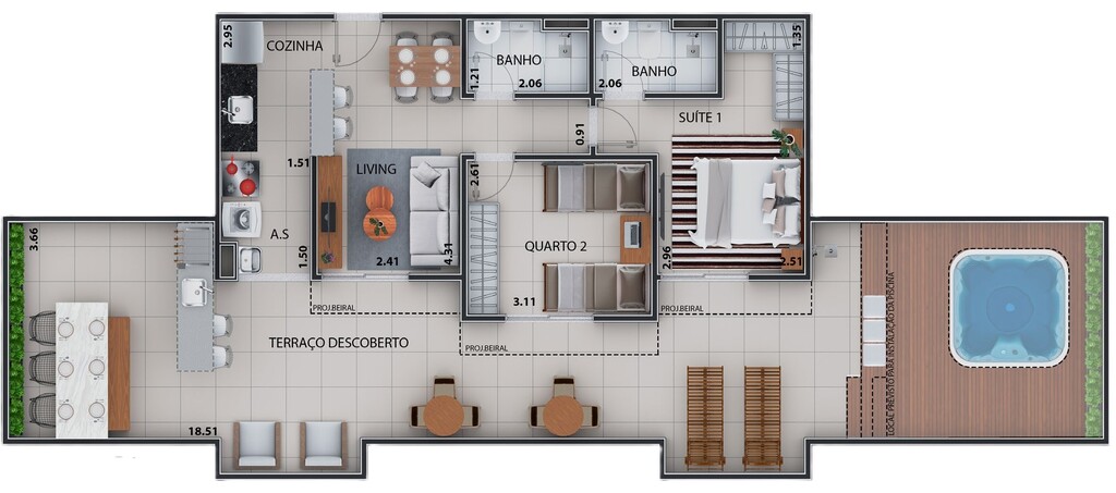 Apartamento, 2 quartos, 54 m² - Foto 43