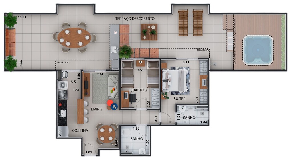 Apartamento, 2 quartos, 54 m² - Foto 44