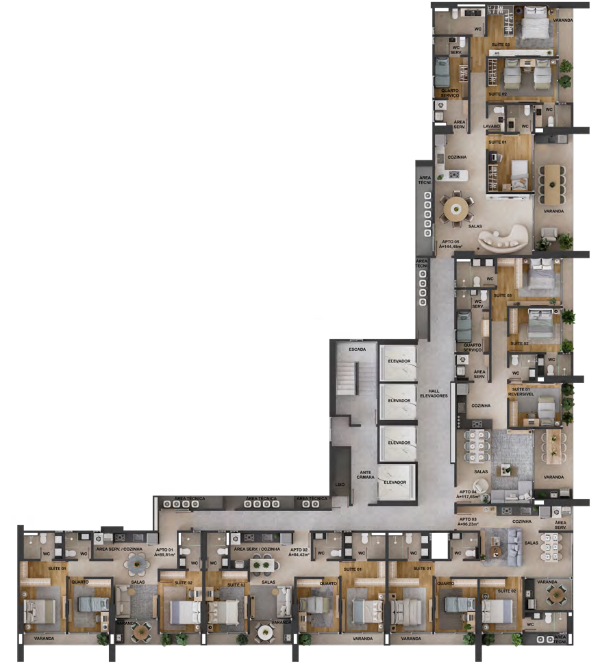 Apartamento à venda com 3 quartos, 117m² - Foto 42